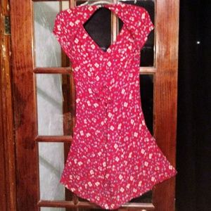 U.O. Red Backless Summer Dress